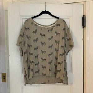Anthropologie Zebra T-shirt